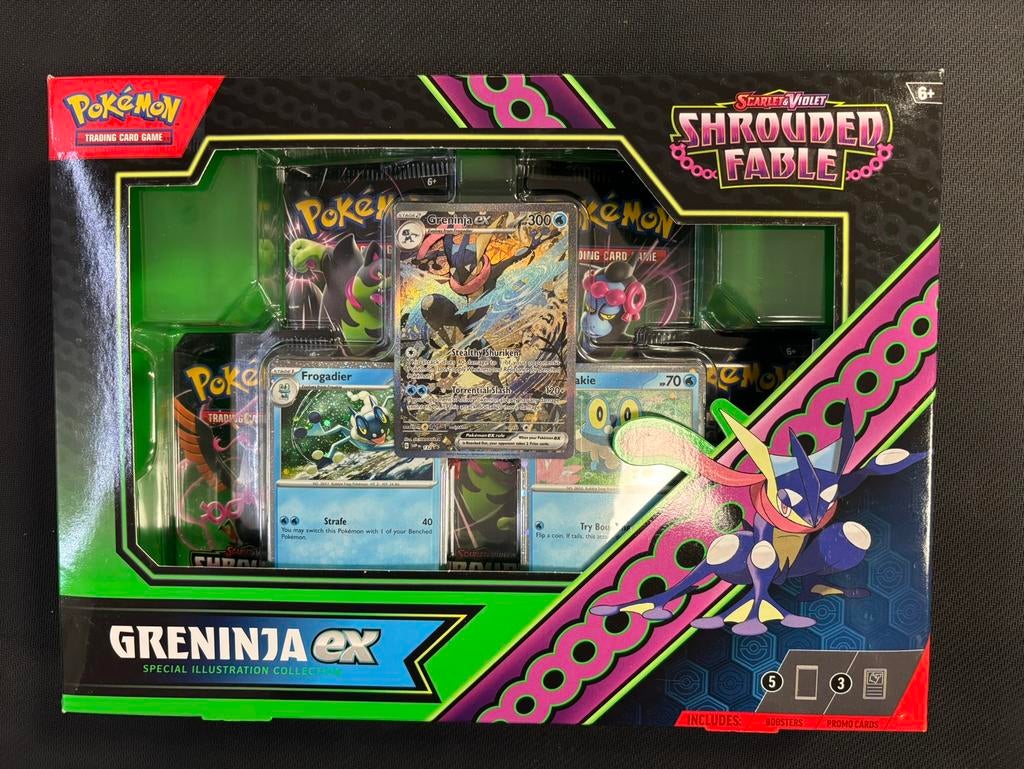 Greninja EX special illustration box, Hobby en Vrije tijd, Verzamelkaartspellen | Pokémon, Ophalen, Zo goed als nieuw