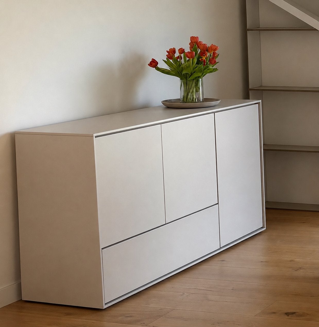 Dressoir, Maison & Meubles, Armoires | Dressoirs, Comme neuf, 150 à 200 cm, 25 à 50 cm, Avec tiroir(s), Avec porte(s), Avec tablette(s)