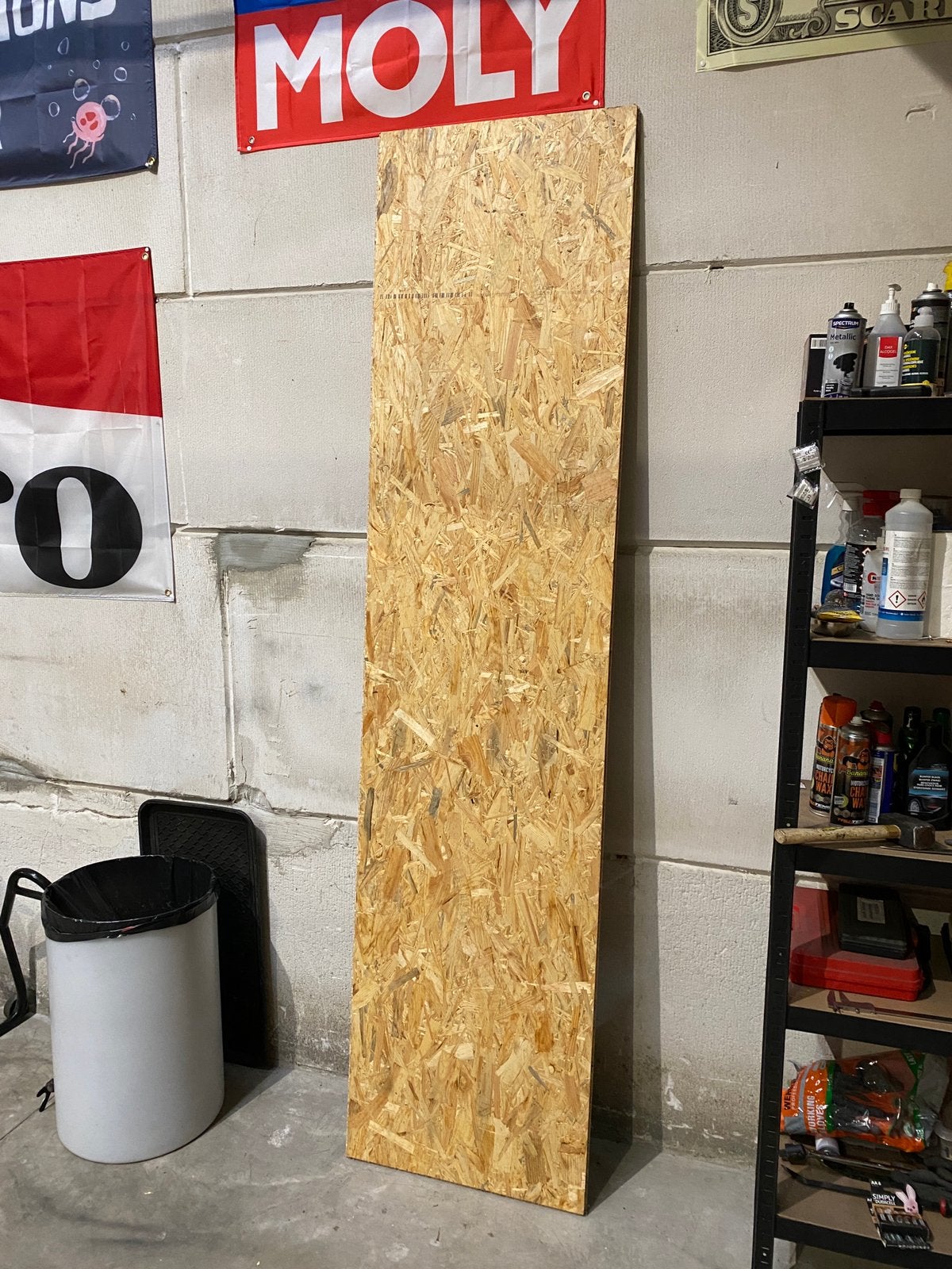 Osb platen 9 stuks 244x59, Doe-het-zelf en Bouw, Platen en Panelen, Ophalen, Gebruikt