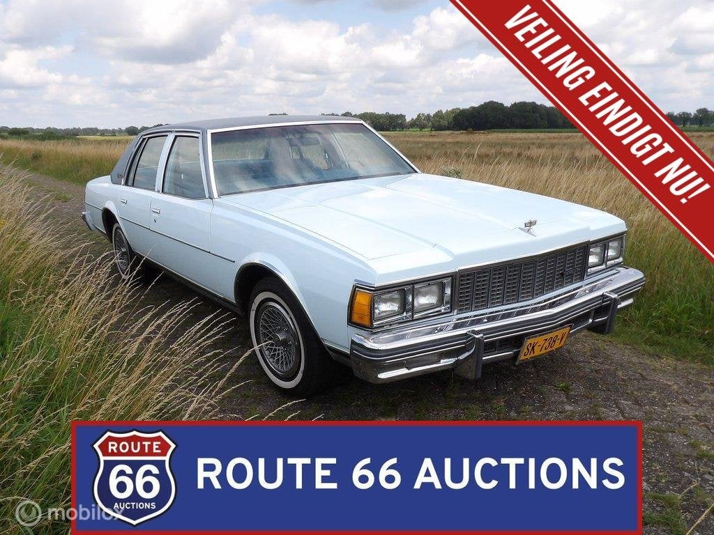 Chevrolet Caprice Classic | 1979 | Route 66 Auctions, Auto's, Chevrolet, Zwart, Bedrijf, Handgeschakeld