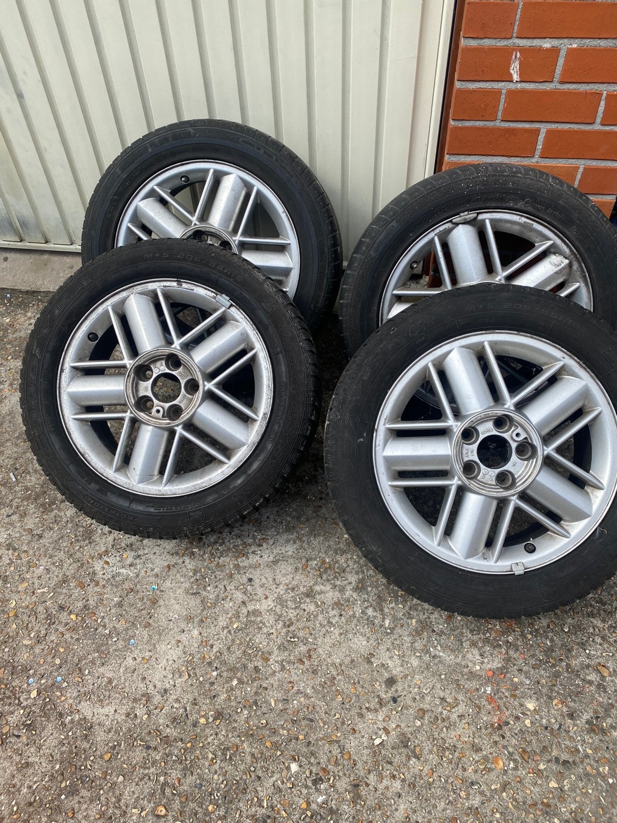4 Alu Velgen 16+ Goodyear 4Seasons 205/55 R16+4 Winterbanden, Auto-onderdelen, Banden en Velgen, Band(en), Zomerbanden, 16 inch