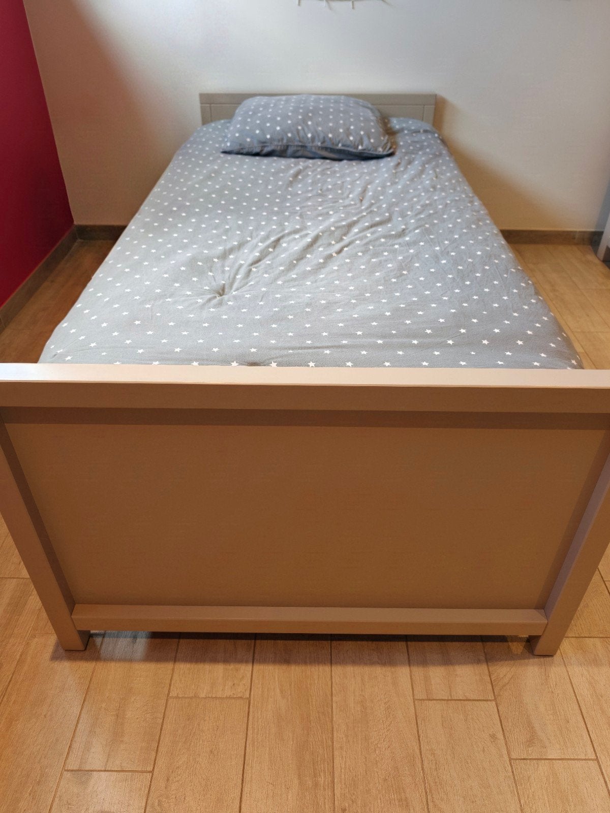 Lit 1 personne 97x210cm complet avec matelas, Maison & Meubles, Enlèvement, Comme neuf, Une personne, Moderne