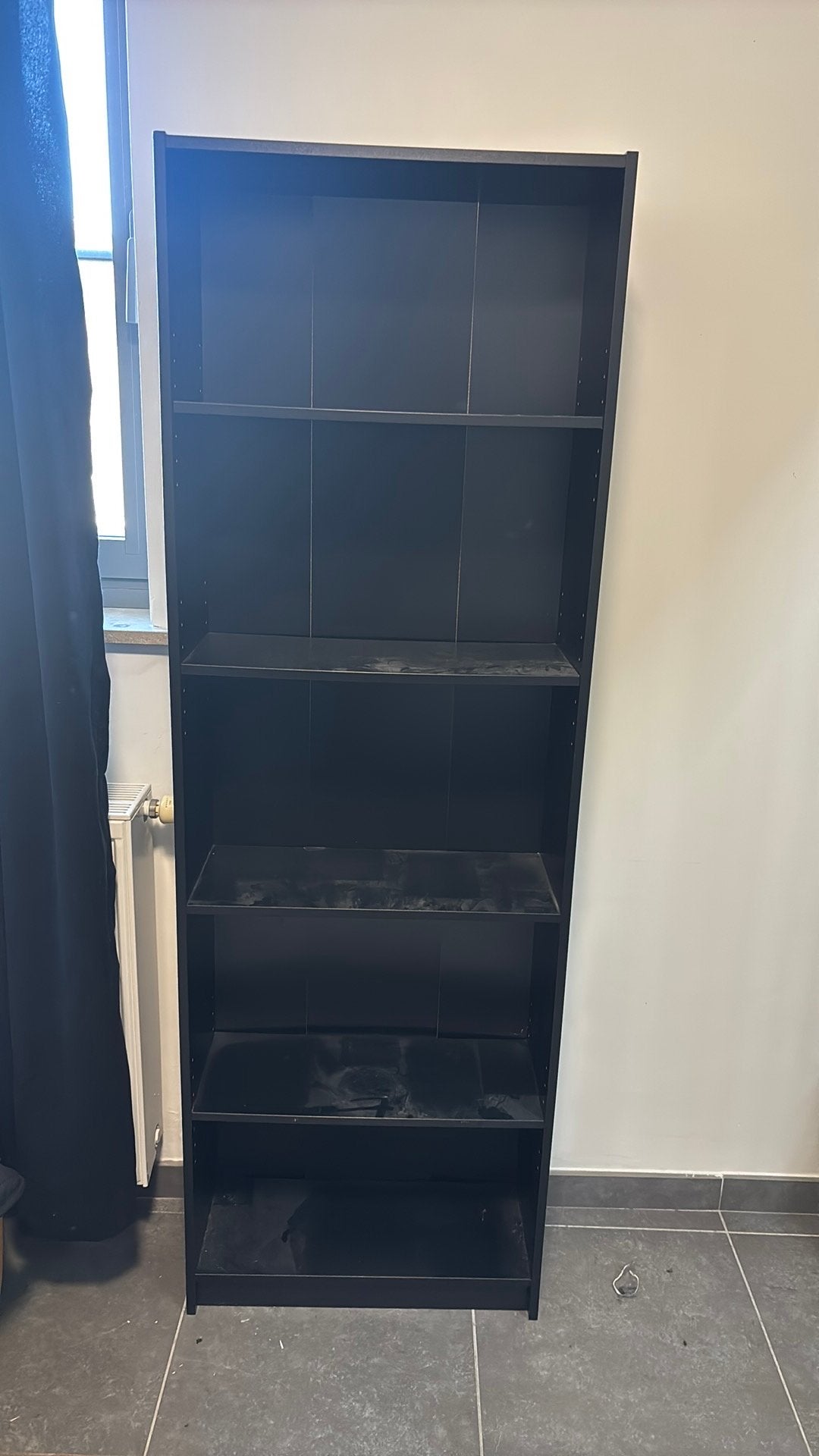 Zwarte boekenkast (IKEA BILLY model) - Goede staat, Huis en Inrichting, Ophalen, Zo goed als nieuw