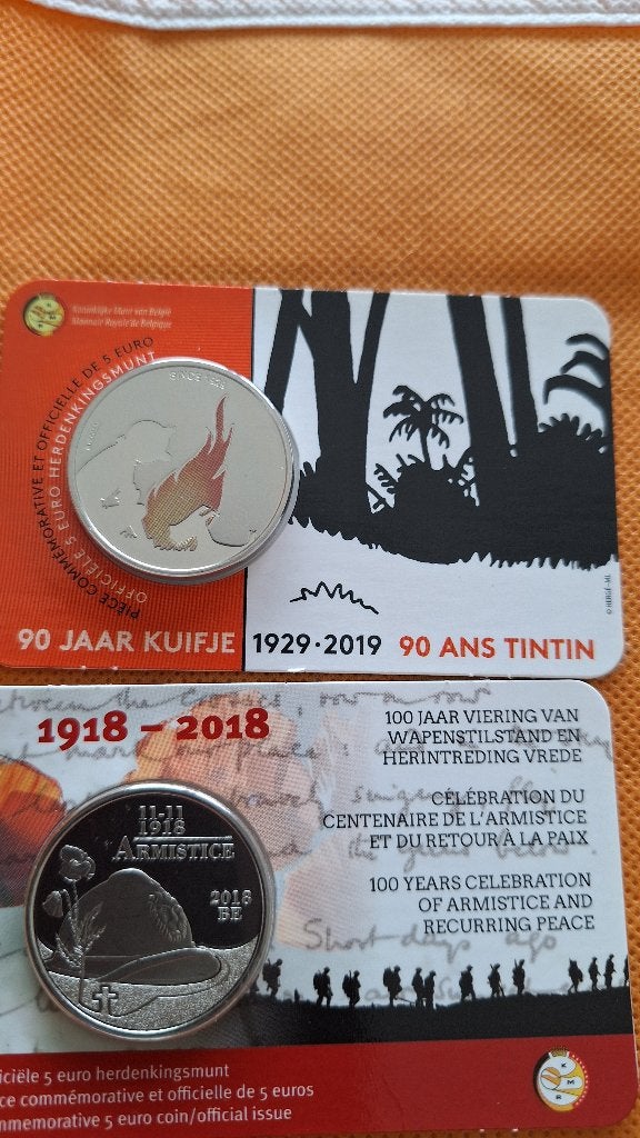 Herdenkingsmunten, Ophalen of Verzenden, 5 euro