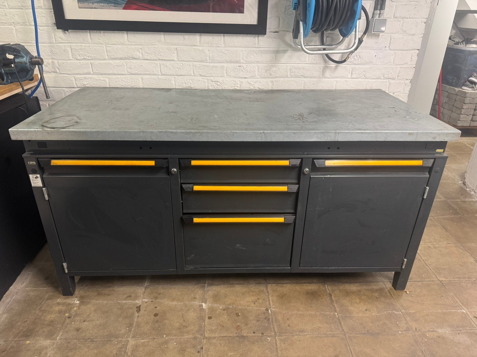 Établi professionnel d’atelier / garage, Bricolage & Construction, Enlèvement, Utilisé