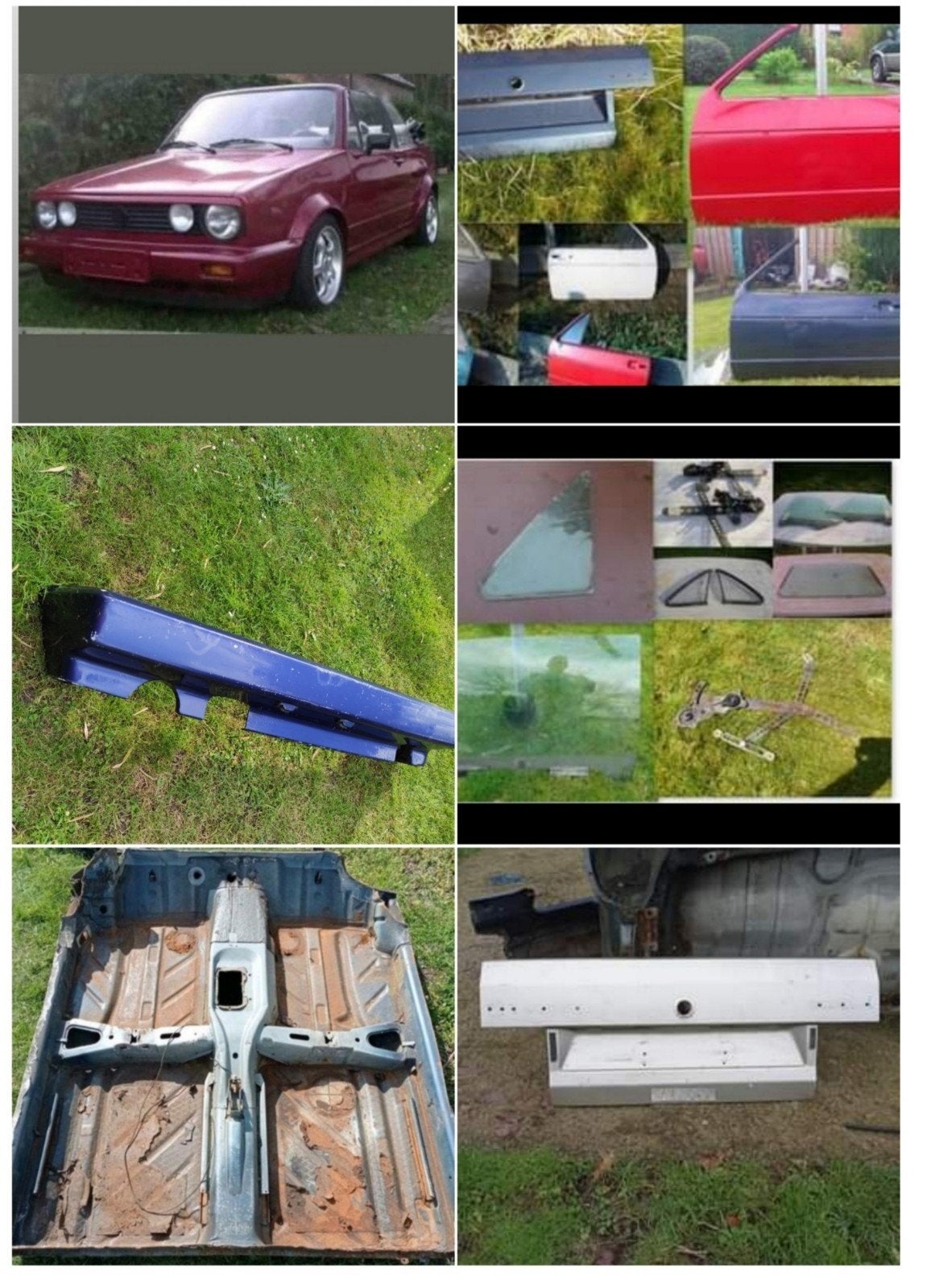 Golf 1 cabriolet pièces détachées voir les photos, Enlèvement