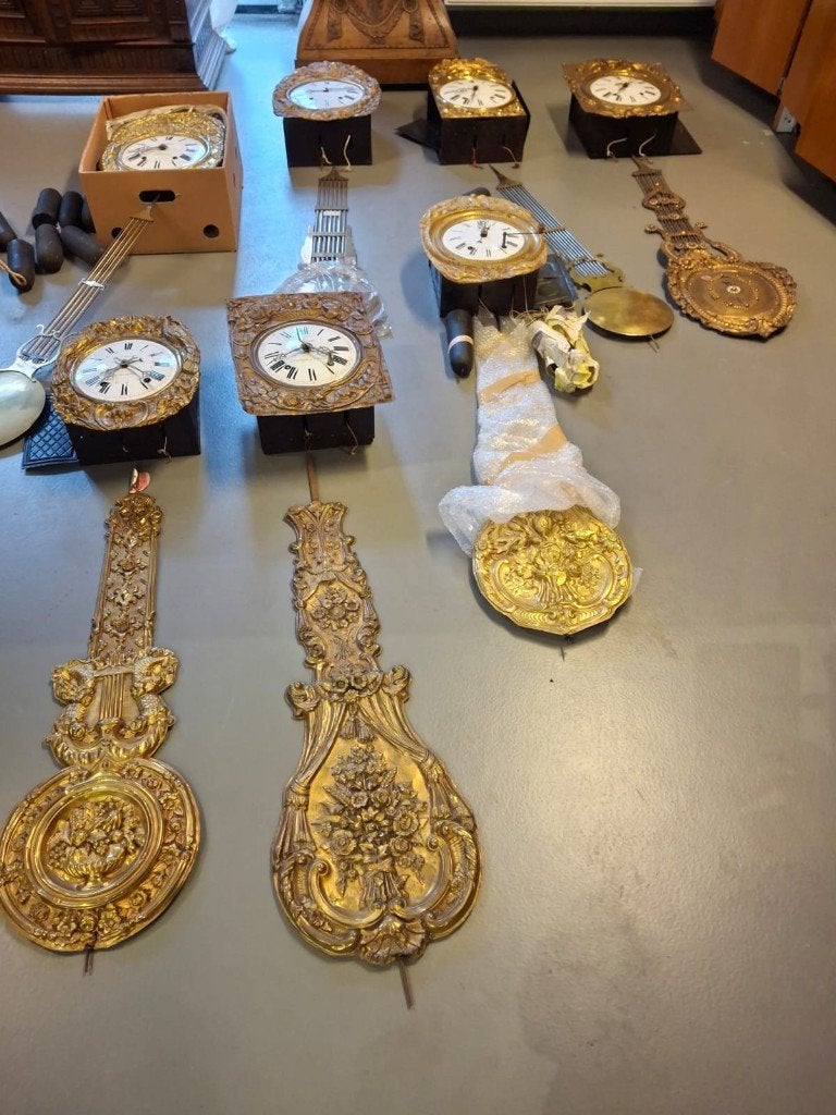 Lot van 7 Comtoises klokken, Antiek en Kunst, Ophalen