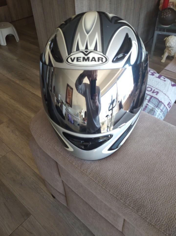 Race helm met spiegels hem, orginele aanwezig, Motoren, Ophalen