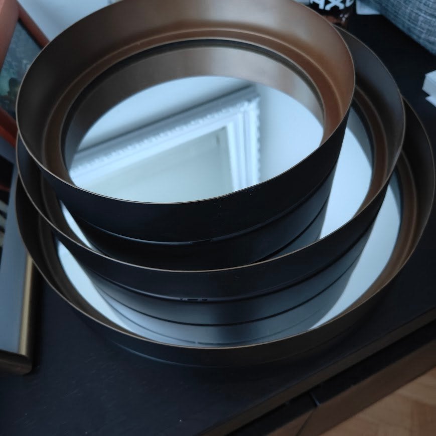 Set van 3 wandspiegels (Kave Home Wilton), Ophalen, Minder dan 50 cm, Rond, Zo goed als nieuw