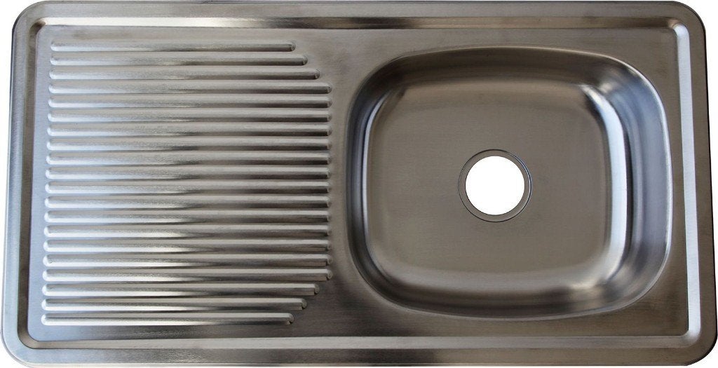 Évier cuisine à encastrer 1 bac 94X49 cm en acier inoxydable, Maison & Meubles, Cuisine | Éléments de cuisine, Neuf, Gris, Envoi