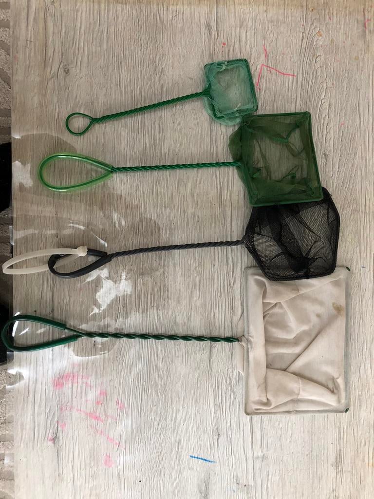 4 Filets pour Aquarium différentes tailles, Animaux & Accessoires, Enlèvement ou Envoi, Utilisé, Autres types, Autres marques