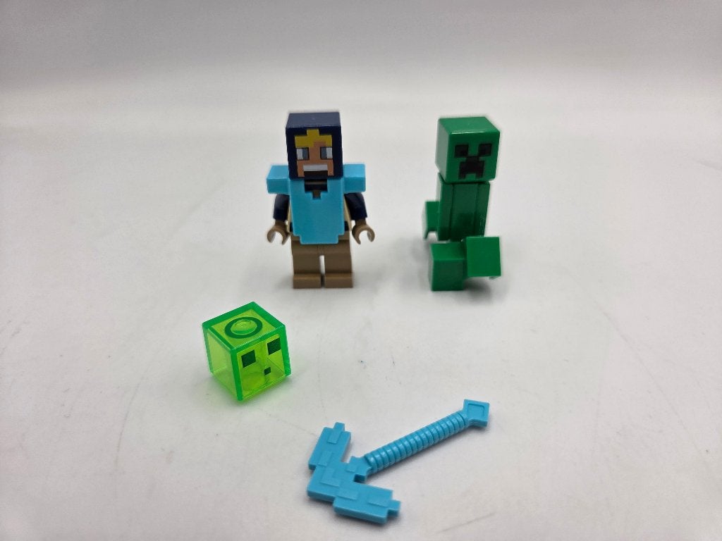 Lego 662508 Diamond Hero avec Creeper et Slime, Complet, Enlèvement ou Envoi, Minecraft, Lego