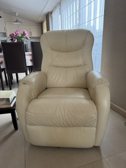 fauteuil, Enlèvement, Utilisé, Cuir