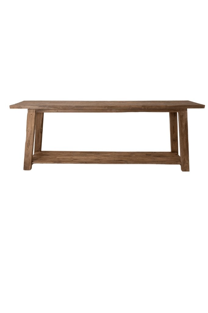 Wandtafel / sidetable teak hout, Huis en Inrichting, Teakhout, Ophalen of Verzenden, Nieuw, 200 cm of meer