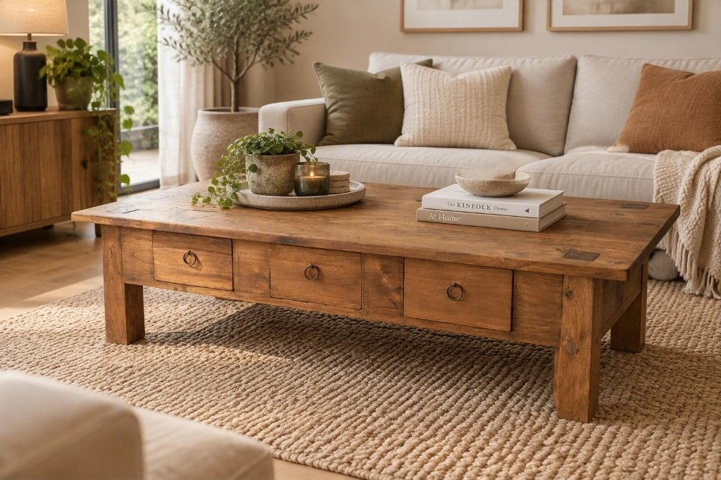 Salontafel (Teak volhout), Ophalen, Gebruikt, Teakhout, 50 tot 100 cm