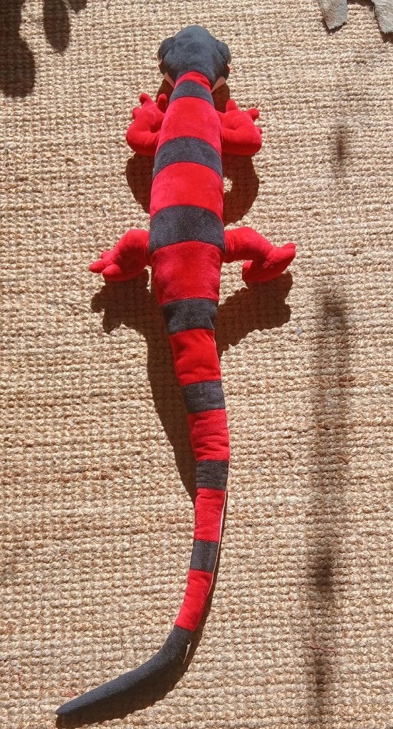peluches Lézard, Grand (plus de 80 cm), Rouge, Comme neuf, Enlèvement