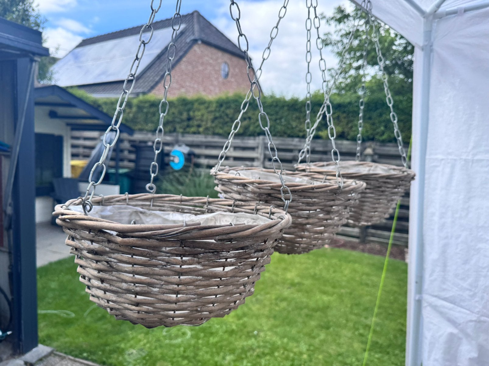 3 decoratieve hangmanden voor bloemen of planten, Ophalen, Gebruikt