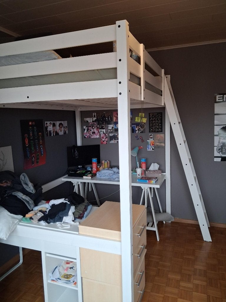 hoogslaper Ikea, Huis en Inrichting, Ophalen, Zo goed als nieuw, Twijfelaar, Hoogslaper