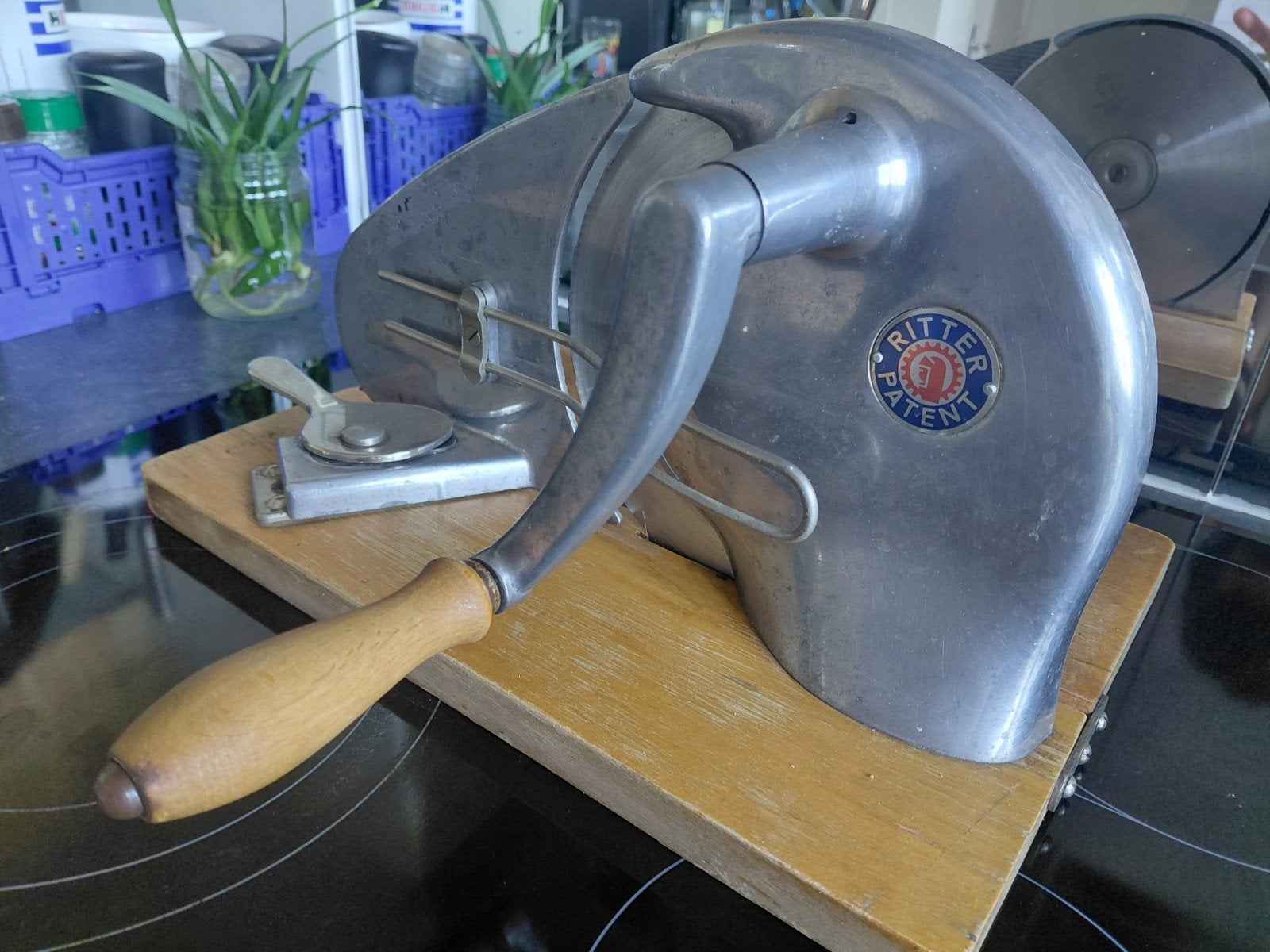 Originele Ritter Pattent snijmachine, Huis en Inrichting, Keuken | Keukenbenodigdheden, Gebruikt, Ophalen of Verzenden, Metaal