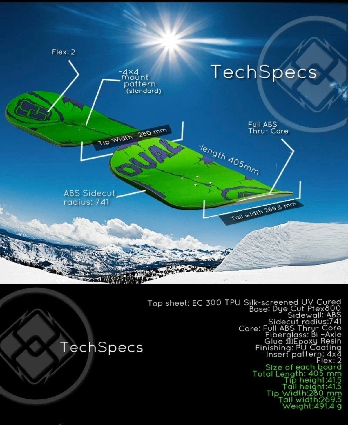 Dual Snowboards, Verzenden, Nieuw, Board