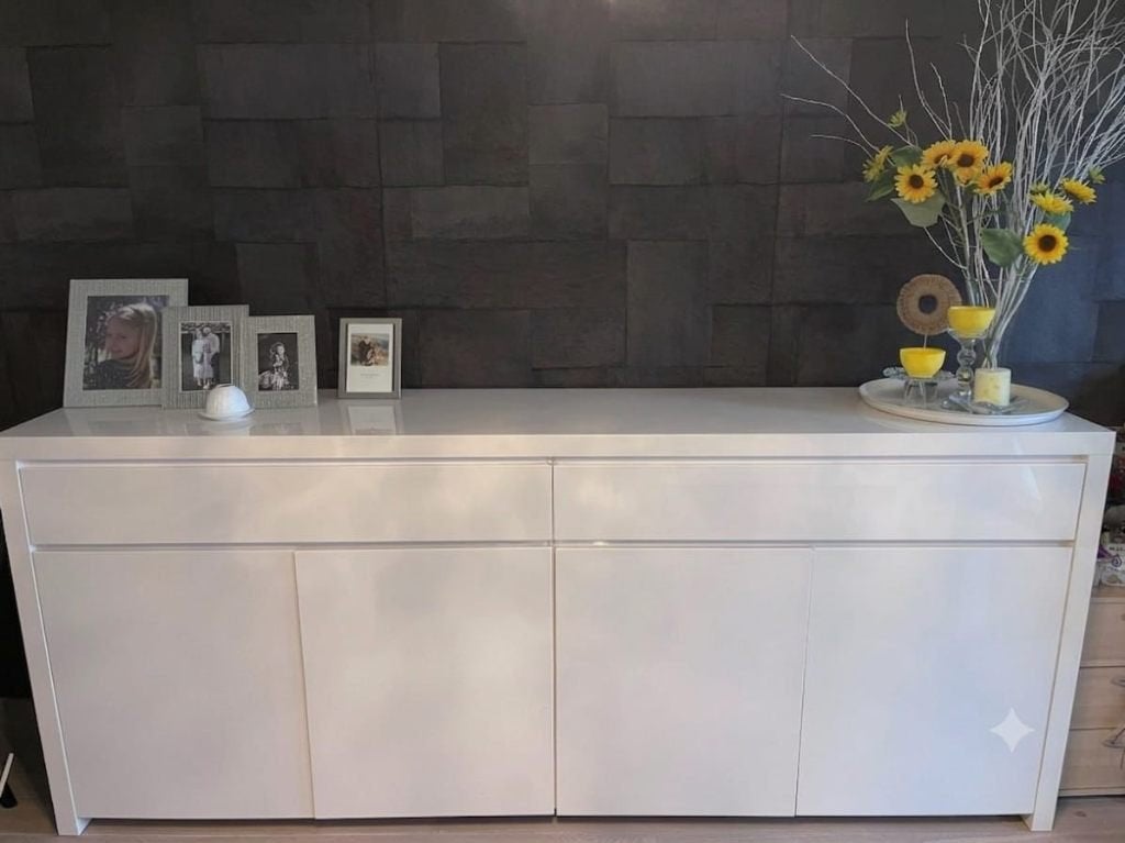 Meubels, Huis en Inrichting, Ophalen, Gebruikt, Glossy white, Met lade(s)