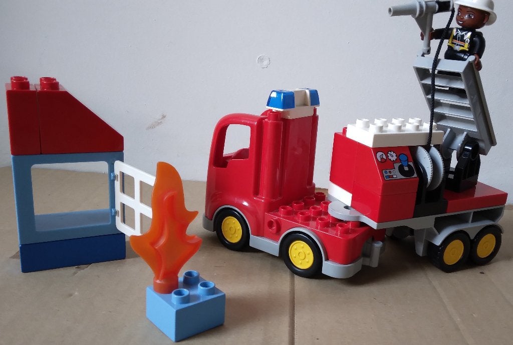 Fire Truck Set - Duplo (Town) #10592 (2015), Ophalen, Gebruikt, Compleet, Duplo