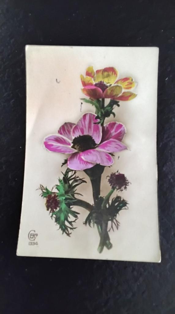 Antieke wenskaart, Verzamelen, Postkaarten | Themakaarten, Ophalen of Verzenden, 1920 tot 1940, Gelopen, Feest(dag)