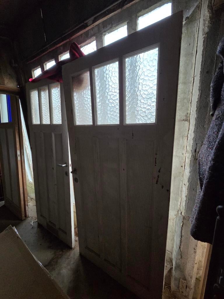 Antieke deuren met glas, Doe-het-zelf en Bouw, Ophalen