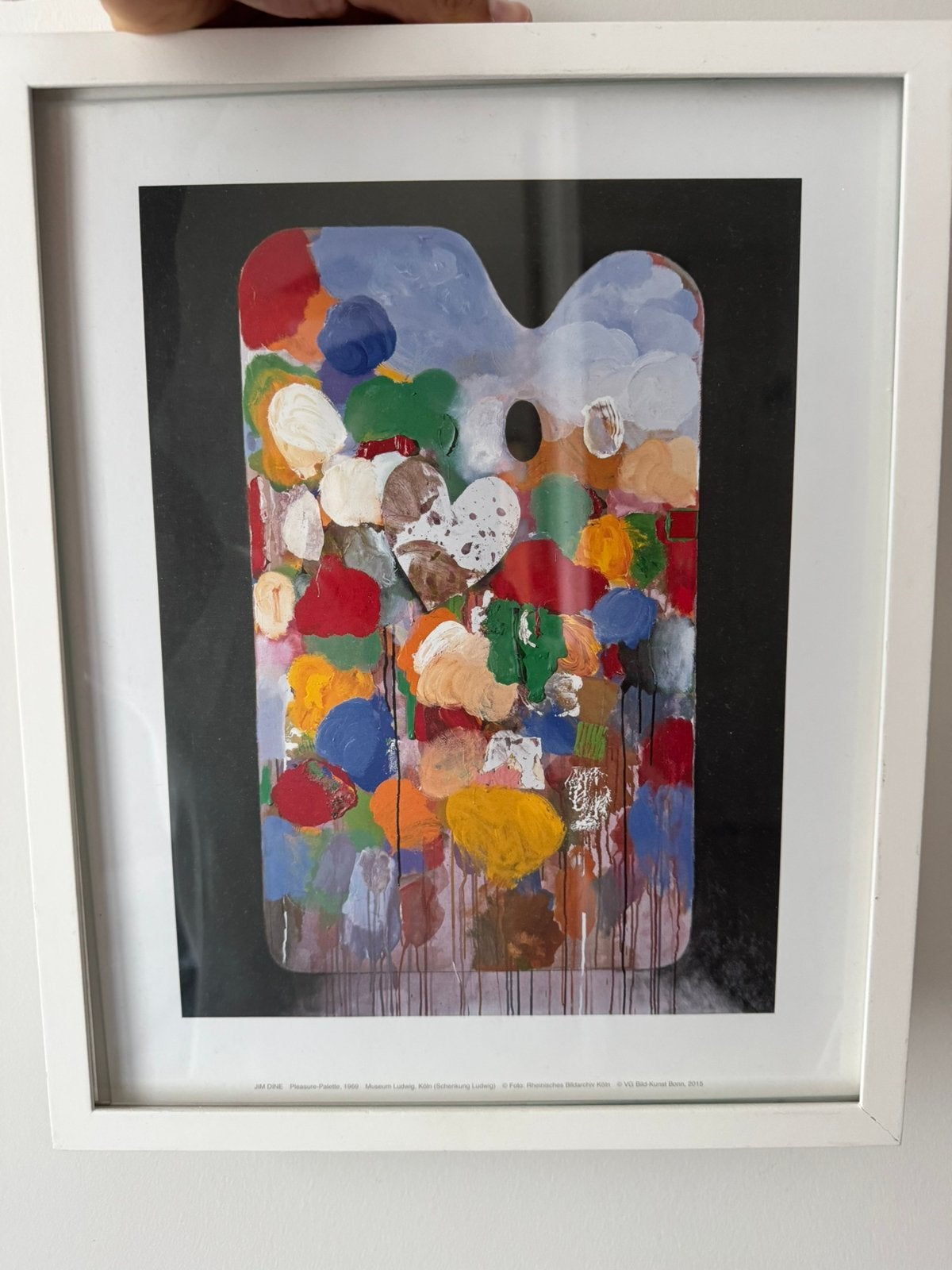 Moderne kunst (30x35), Antiek en Kunst, Kunststof, Achter glas, Ophalen of Verzenden, Pastel
