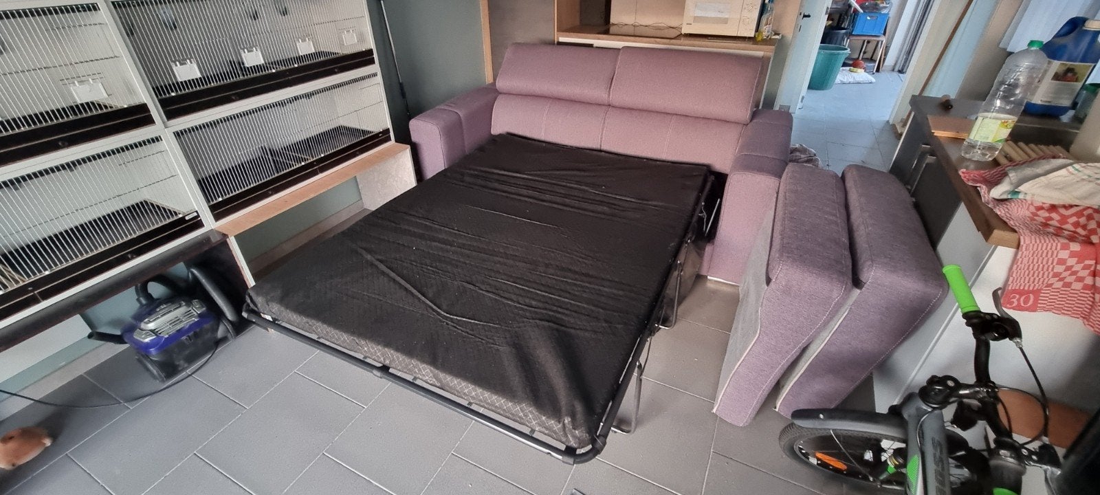 Zetelbed 220 breed en 100 cm diep, Enlèvement, Tissus