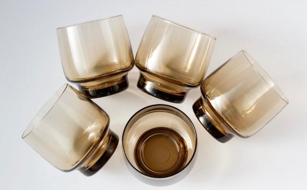 Verres fumés 8 pièces, prix unitaire, Antiquités & Art, Antiquités | Verre & Cristal, Enlèvement ou Envoi