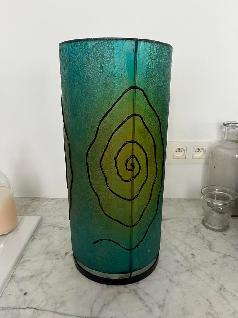 ORIGINELE VINTAGE LAMPENKAP WINDLICHT FIBERGLAS JAREN 70, Antiek en Kunst, Ophalen of Verzenden