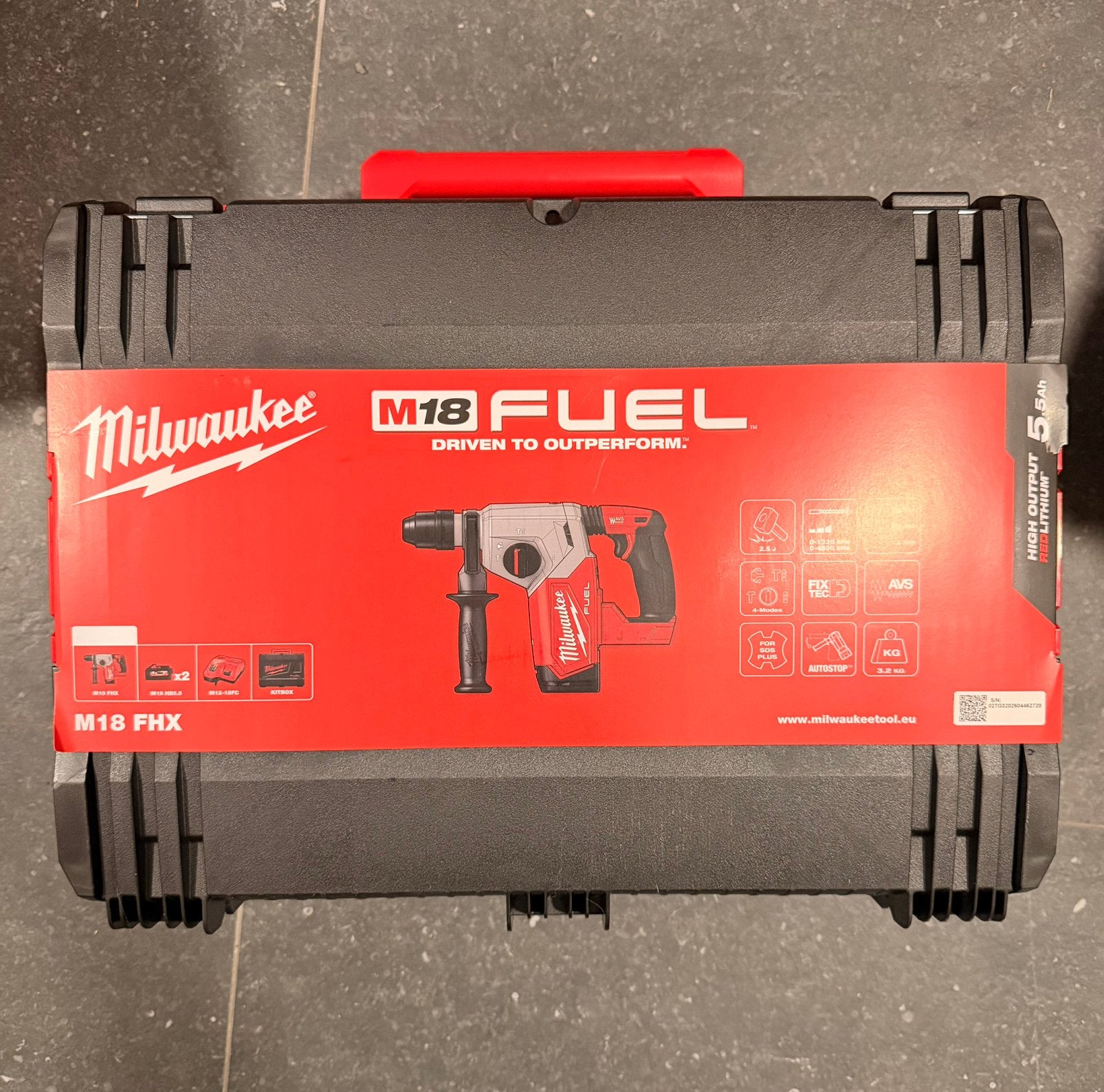 Milwaukee M18 FUEL FHX – SDS-Plus Accu Boorhamer, Doe-het-zelf en Bouw, Ophalen of Verzenden, Zo goed als nieuw
