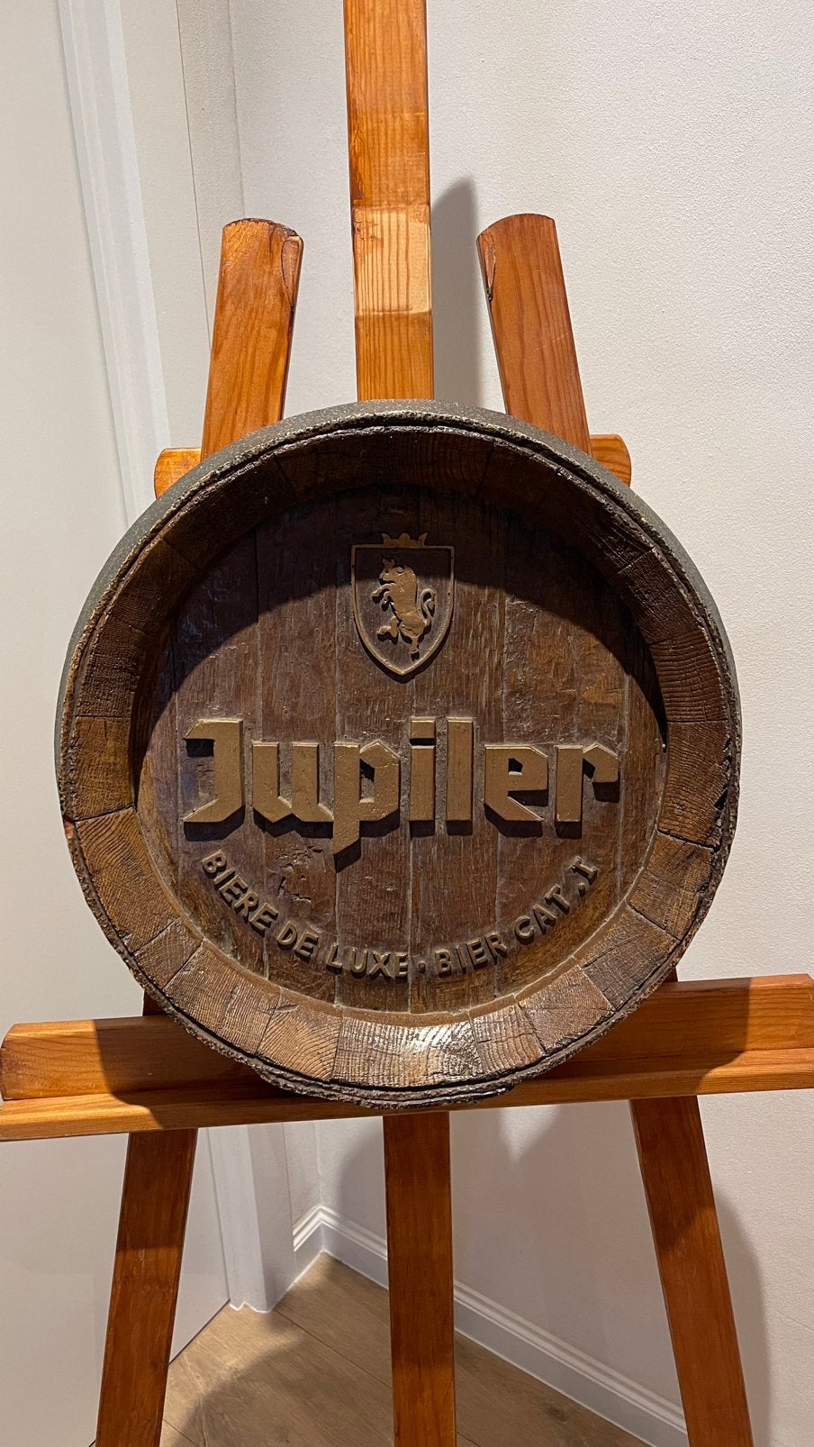 Jupiler display met zegel., Ophalen of Verzenden, Zo goed als nieuw, Reclamebord, Plaat of Schild, Jupiler