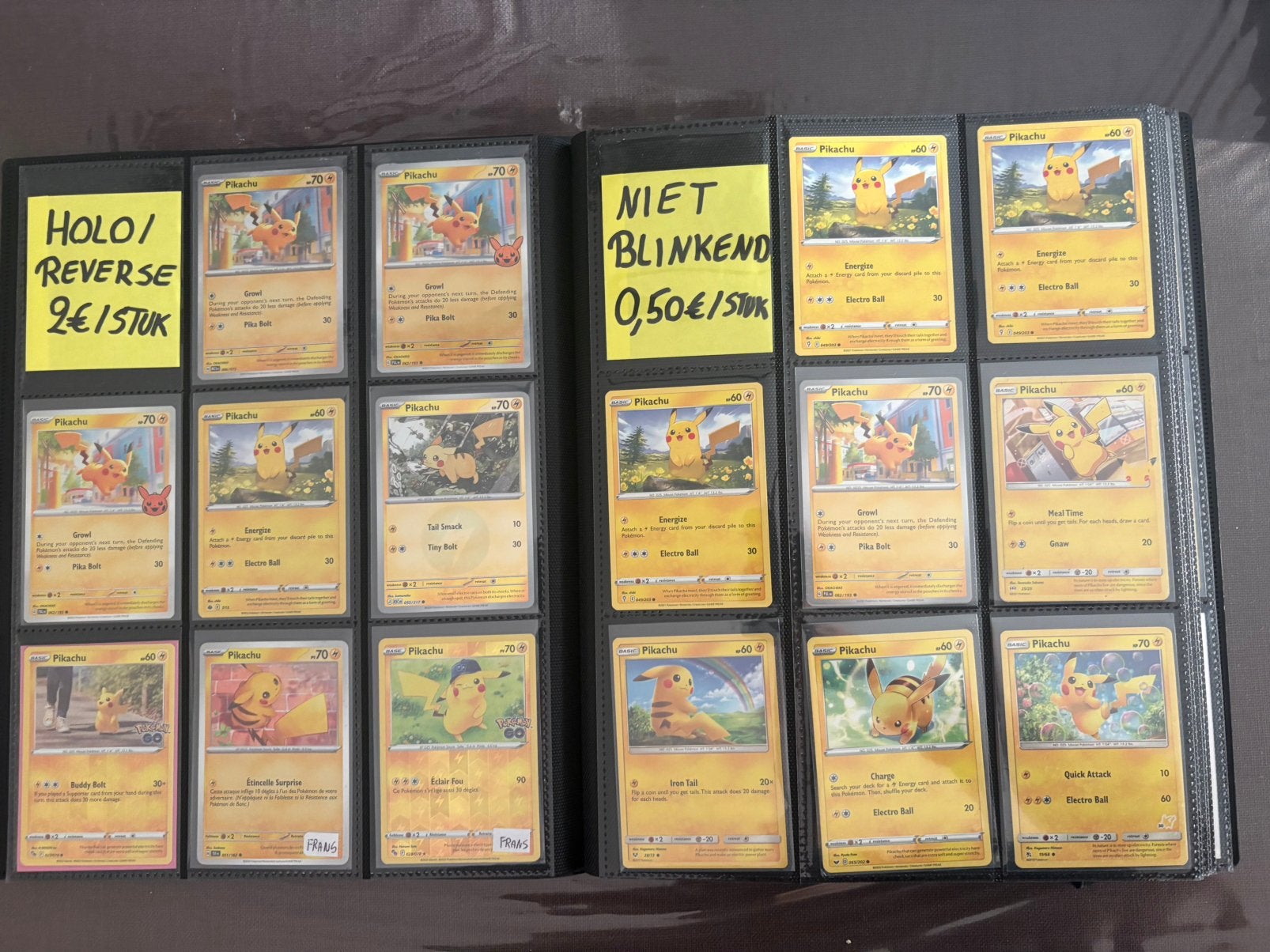 Pokémon Pikachu Kaarten, Ophalen of Verzenden, Zo goed als nieuw