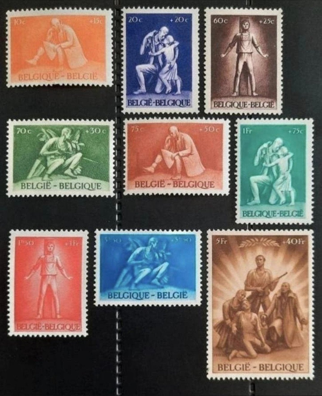 België: OBP 701/09 ** Krijgsgevangenen 1945., Postzegels en Munten, Postzegels | Europa | België, Postfris, Orginele gom, Zonder stempel