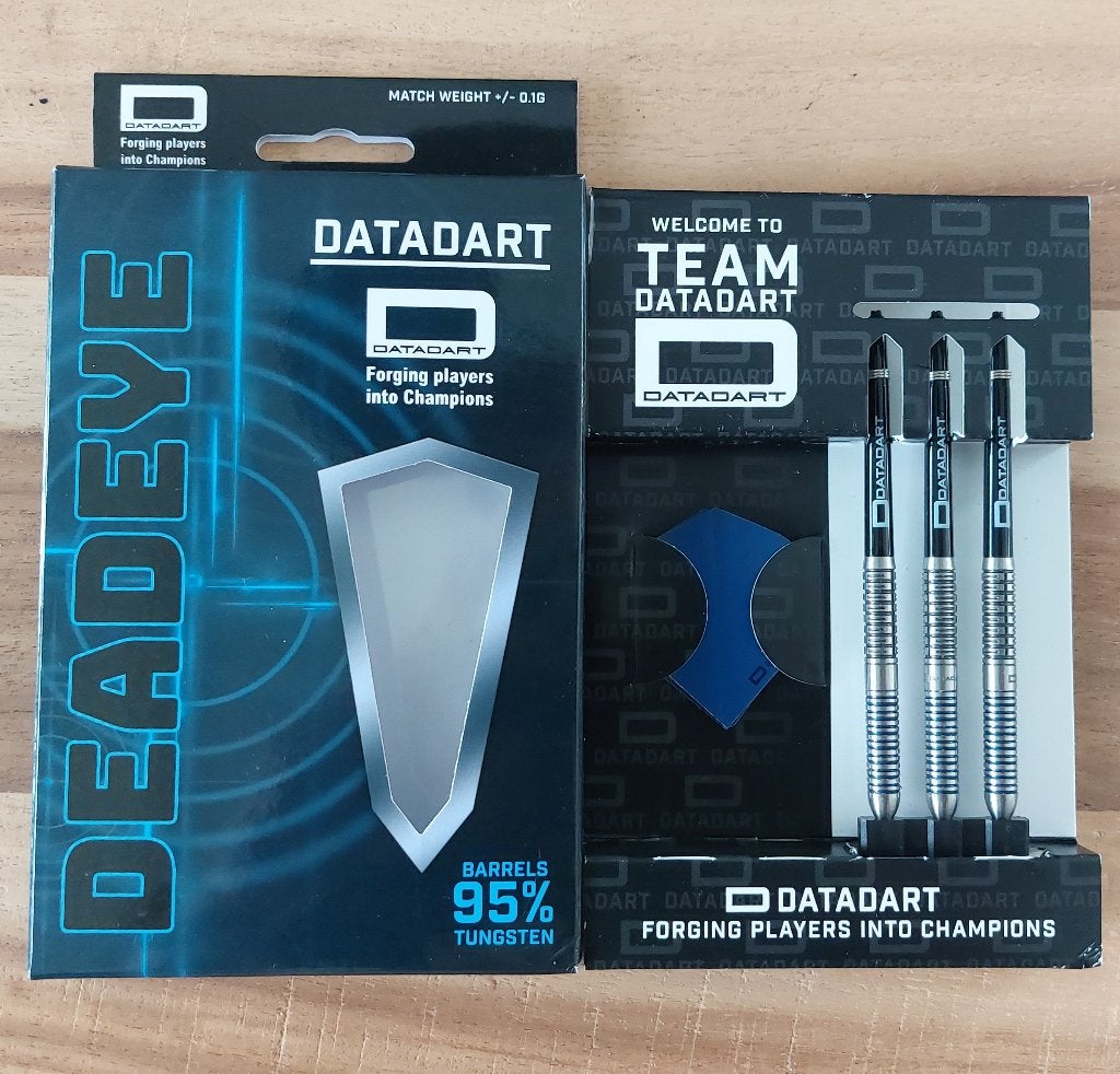 DATADART DEADEYE BLACK & BLUE ELECTRO 95% 26 gr, Sport en Fitness, Ophalen of Verzenden, Zo goed als nieuw, Pijlen
