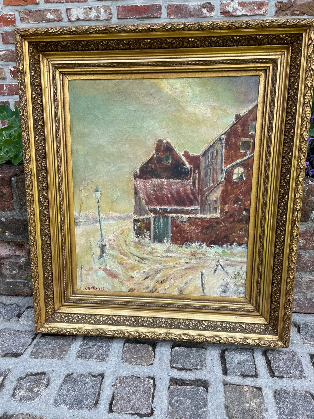 Oude kaders met schilderij, Ophalen