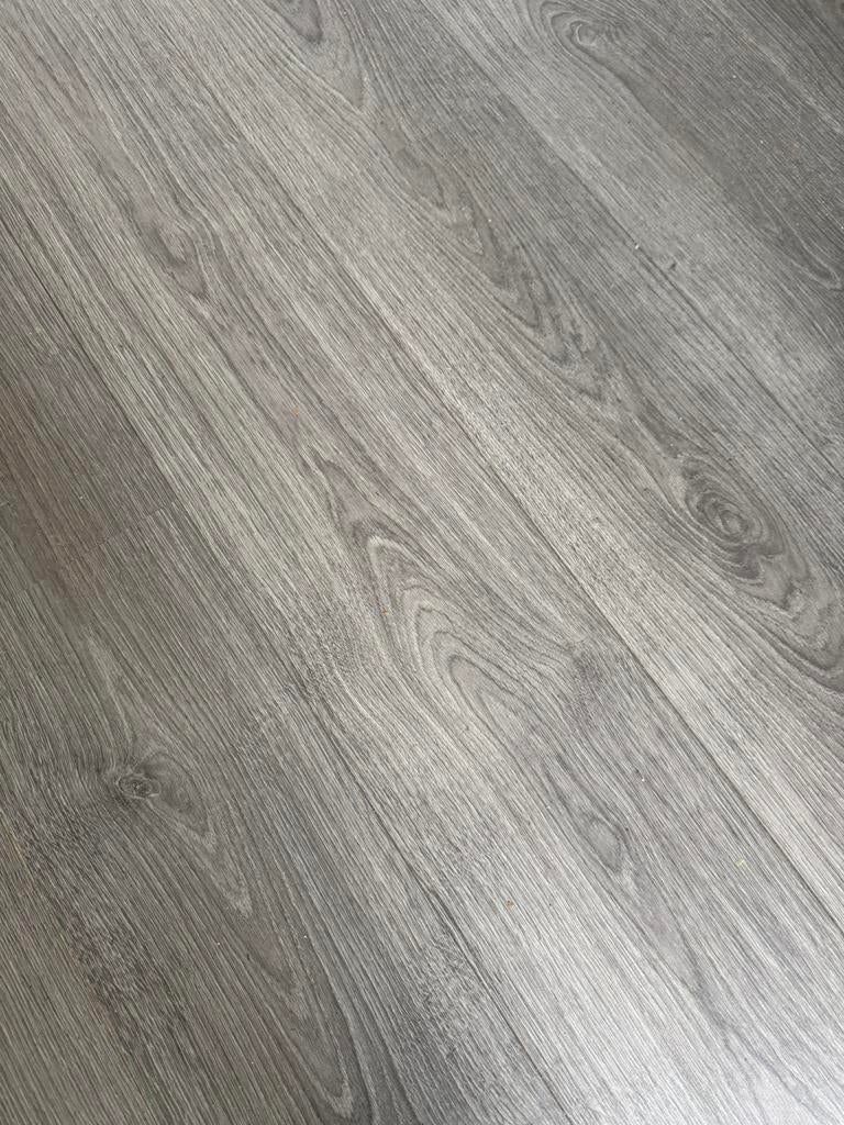Grijze klik vinyl vloer, Huis en Inrichting, Stoffering | Vloerbedekking, Ophalen, Zo goed als nieuw, Parket