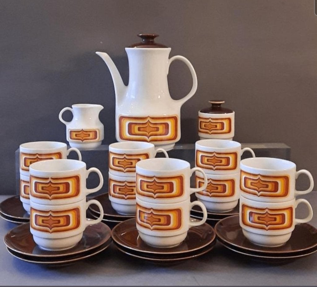 💕Service 12 personnes Vintage 70', Enlèvement ou Envoi