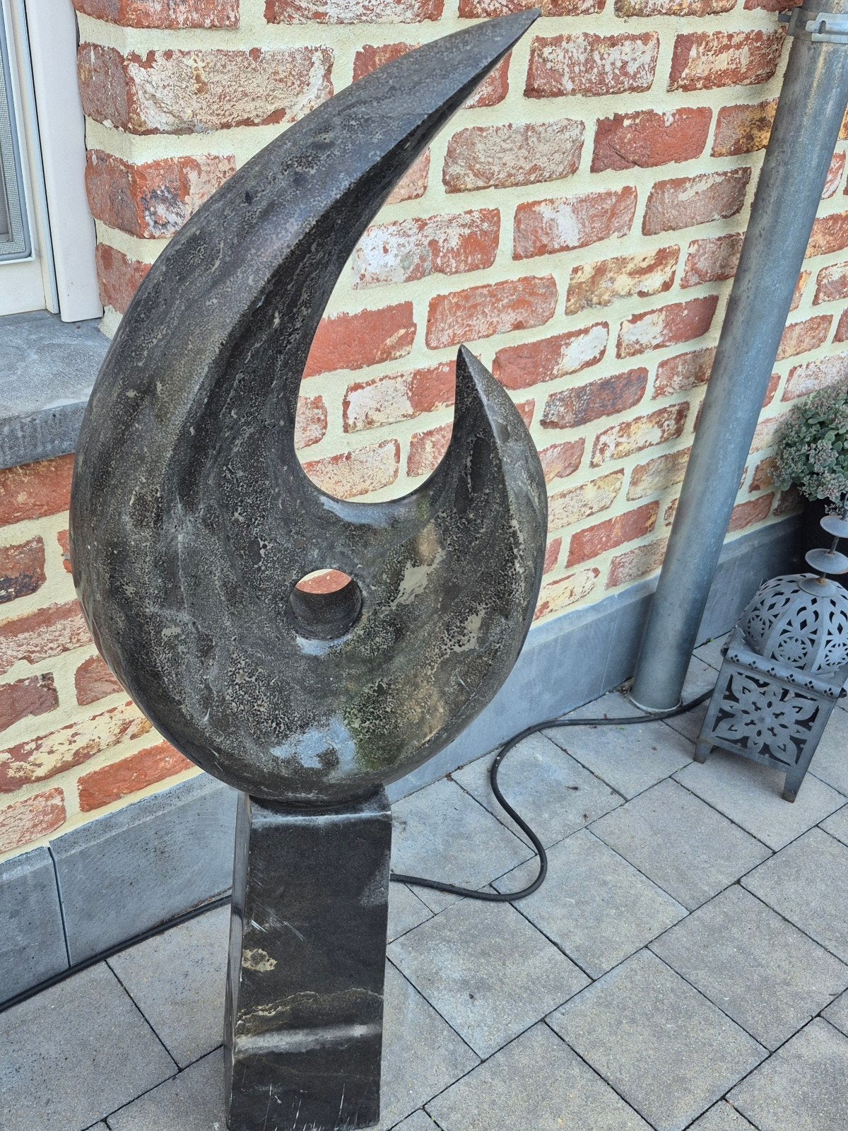 Marmer kunstobject 100cm hoog, Antiek en Kunst, Ophalen, Object
