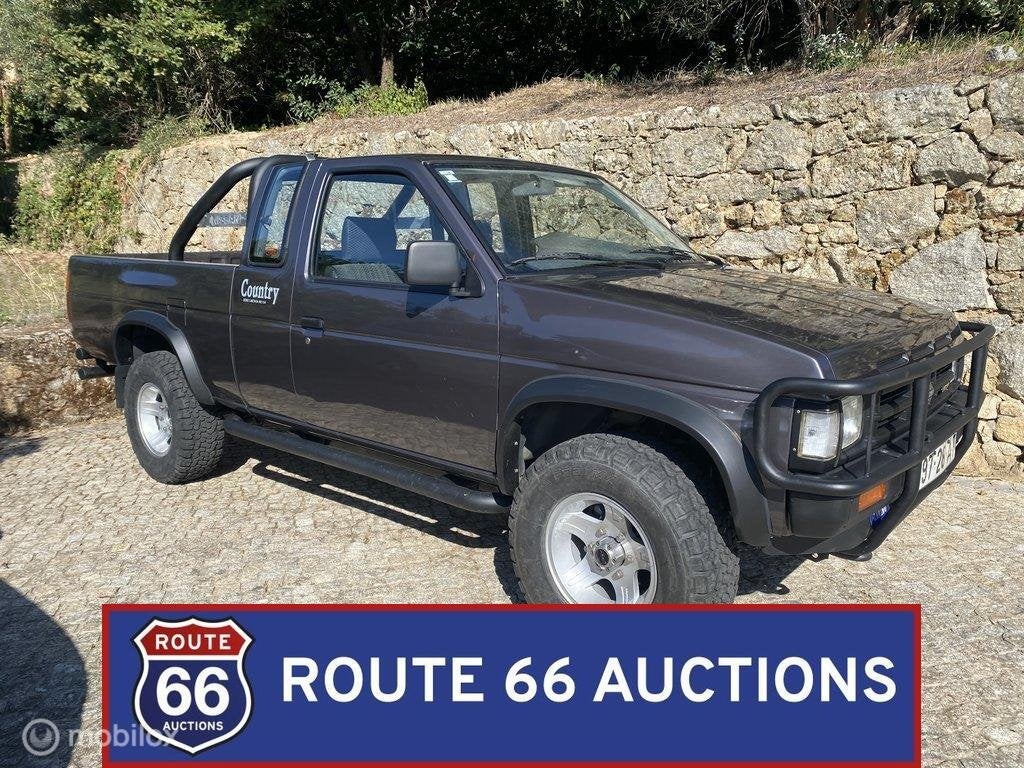 Nissan Pick-Up King Cab 4x4 Country | 1992 | Route 66 Auctio, Auto's, Zwart, Bedrijf, Handgeschakeld, Overige carrosserie