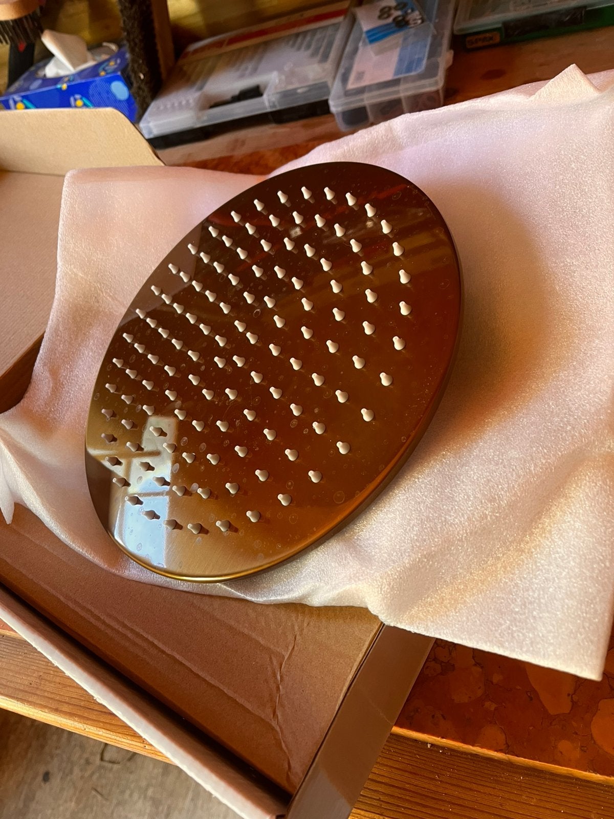 Fortifura Sawiday koperen douchekop 25cm, Huis en Inrichting, Ophalen, Nieuw