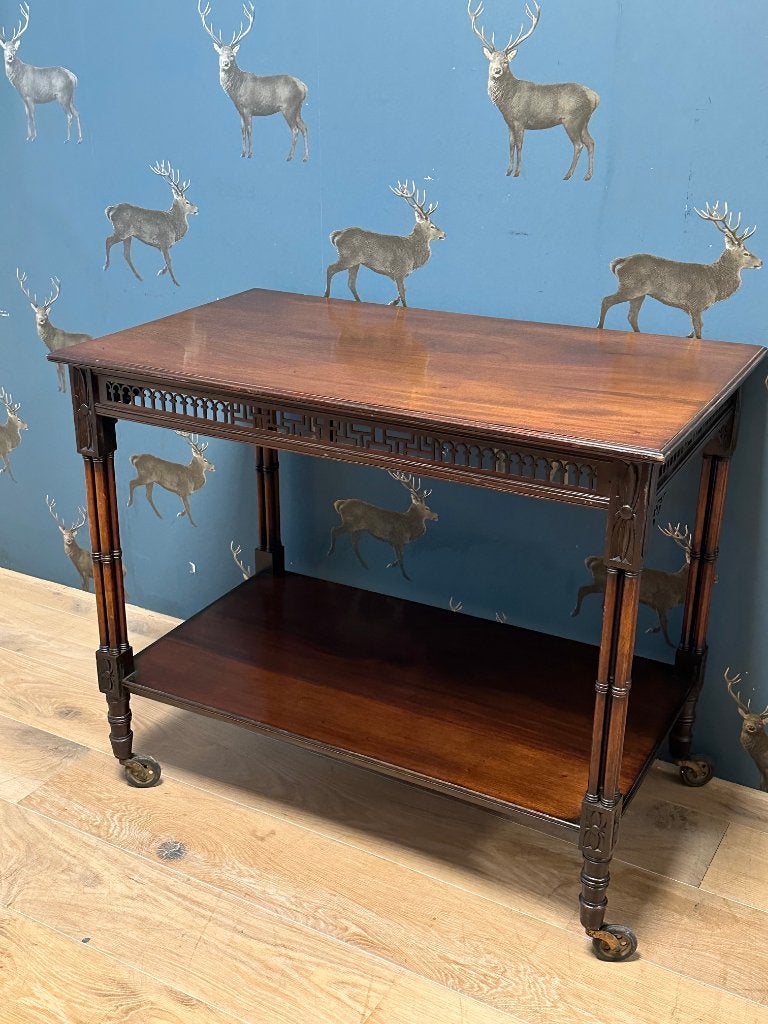 Victoriaanse mahonie trolley, Antiek en Kunst, Ophalen of Verzenden