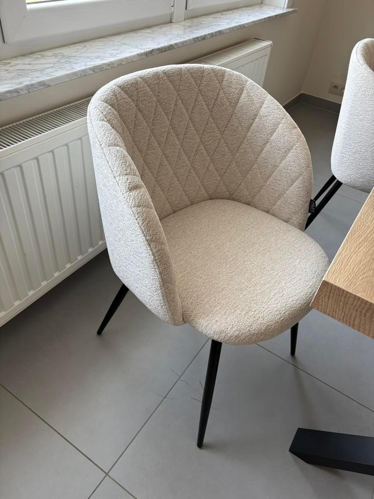 2 chaises de salle à manger en tissu – anti tache, Enlèvement, Comme neuf, Tissus