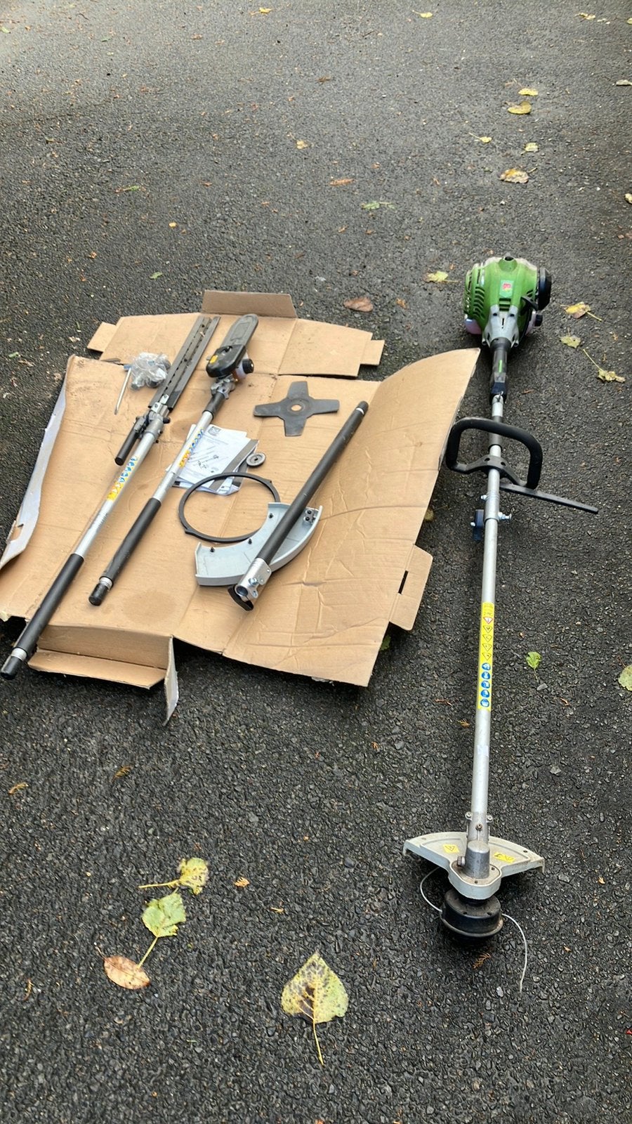 Combi motor met verschillende opzetstukken, Tuin en Terras, Ophalen, Gebruikt, Benzine