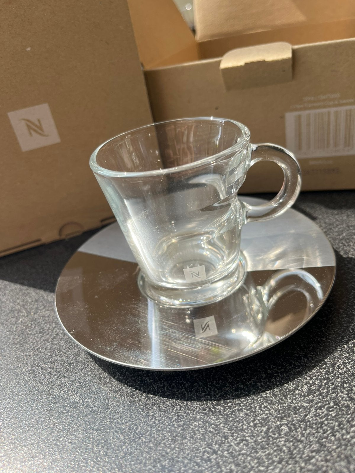 Espresso kopjes View Nespresso met schotels, Ophalen, Zo goed als nieuw