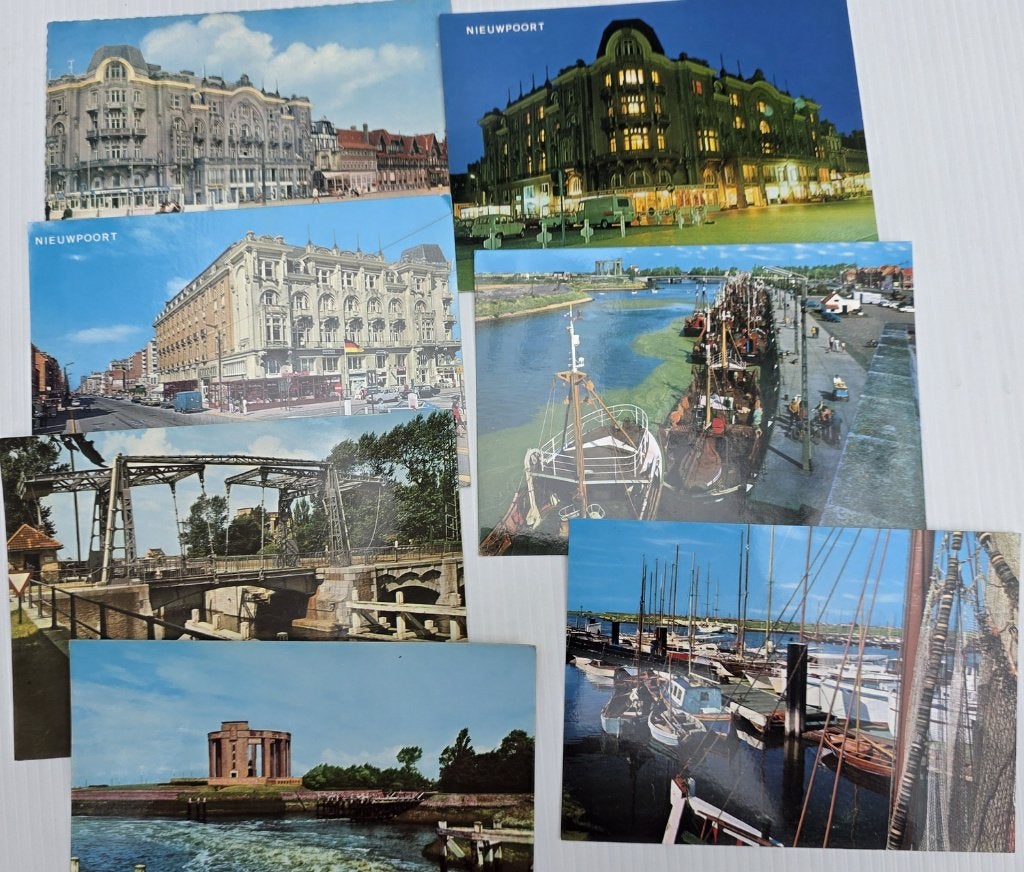 6 oude postkaarten  Nieuwpoort, begin jaren 70, niet geadres, Collections, Cartes postales | Belgique, Enlèvement ou Envoi, 1960 à 1980