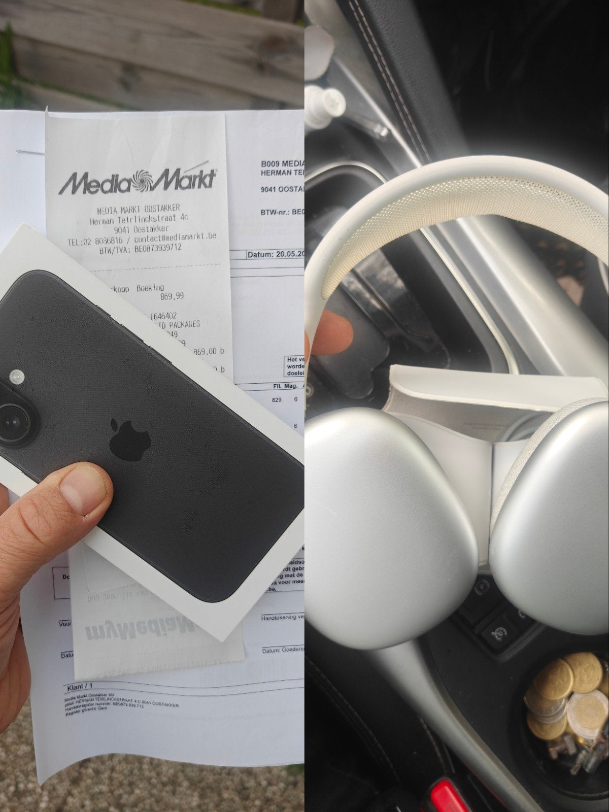 İphone 16 splinternieuw geseald+ Airpod Max als nieuw, Telecommunicatie, Ophalen of Verzenden, Zwart