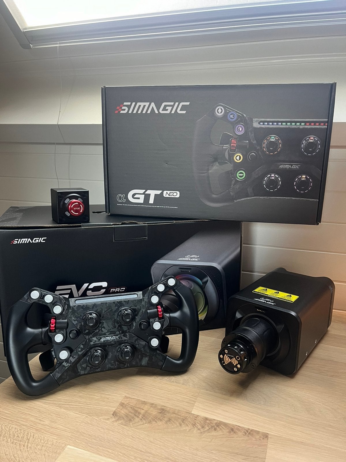 Simagic Gt Neo + Evo pro 18NM, Computers en Software, Joysticks, Ophalen, Zo goed als nieuw
